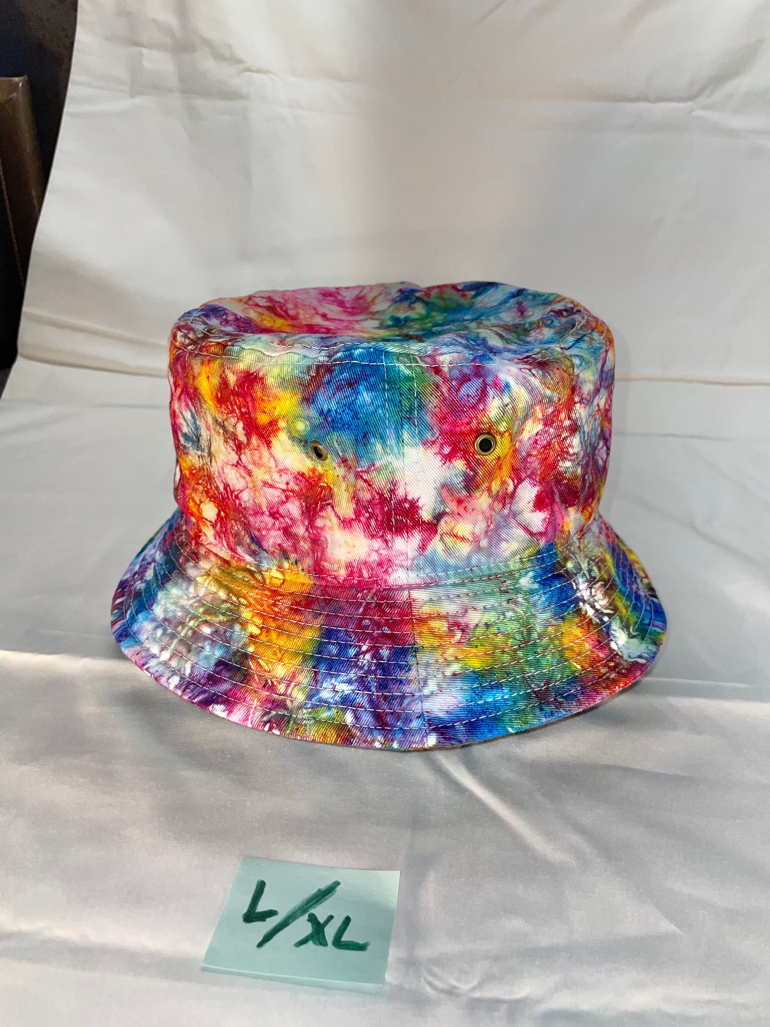 L/XL short Brim Tiedye Bucket Hat