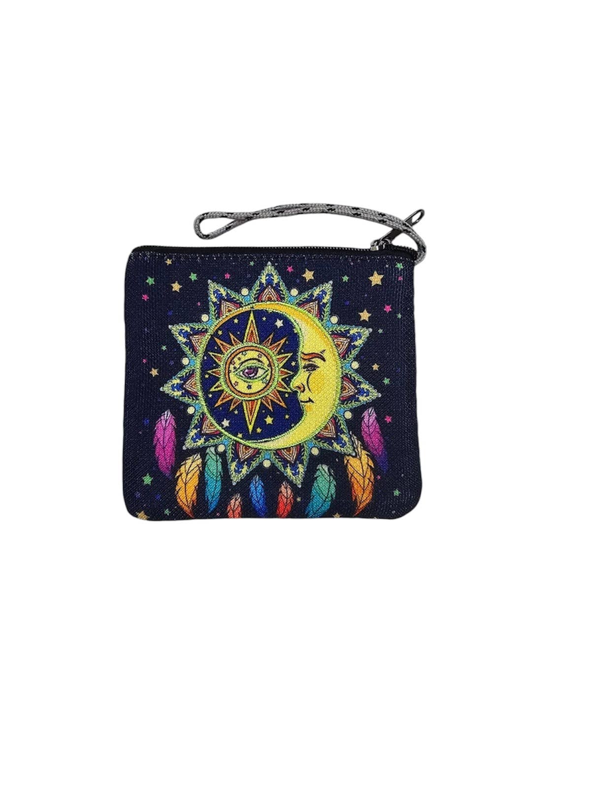 Cotton Sun Moon Chakra  Dreamcatcher Coin Bag KFC2887