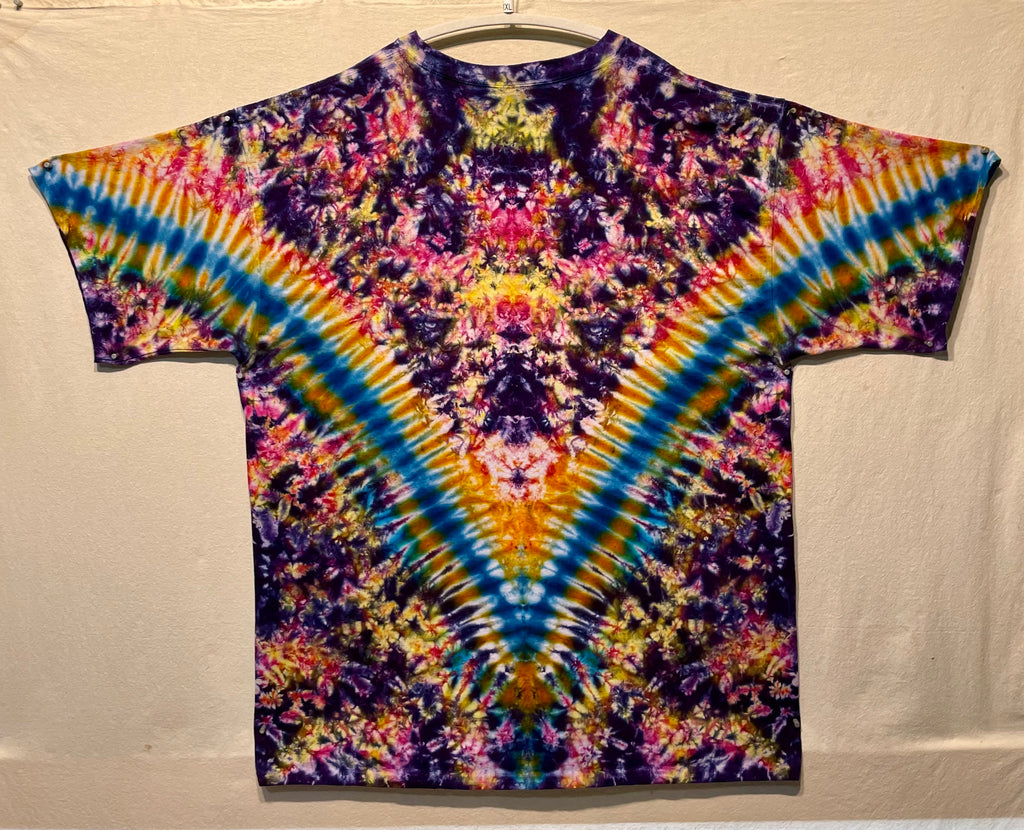 2XL V Tie-Dye GILDAN T-Shirt