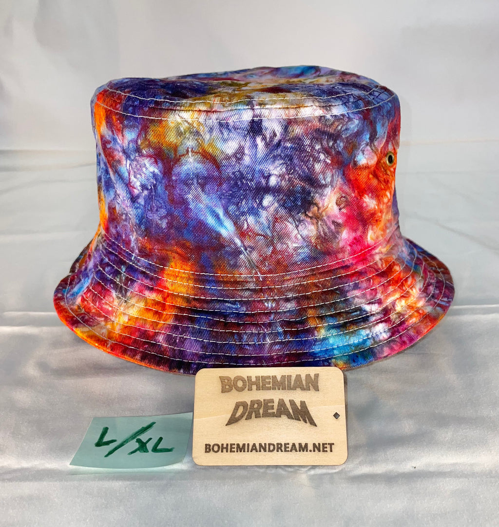 L/XL Short Brim Tiedye Bucket Hat