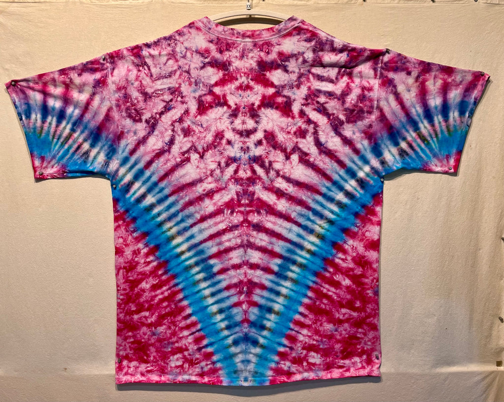 2XL V Tie-Dye GILDAN T-Shirt