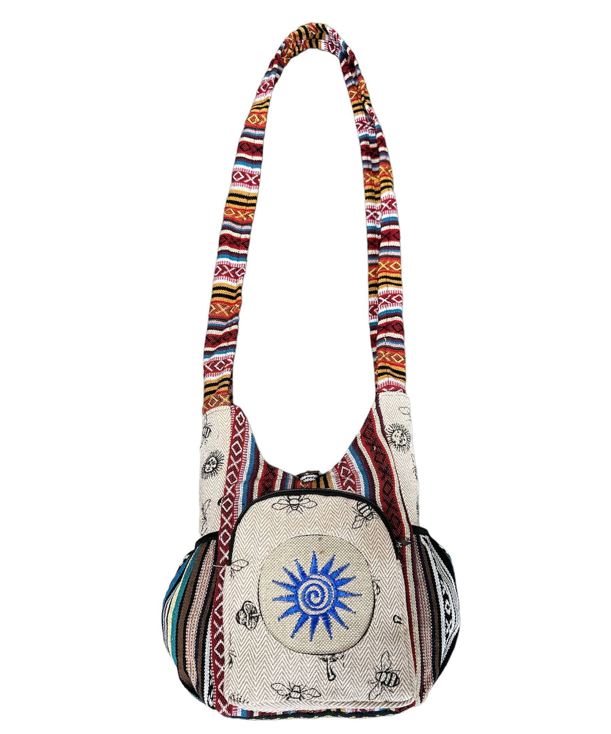 Hemp Zip Side Pocket Sun Mini Bag RIB24348