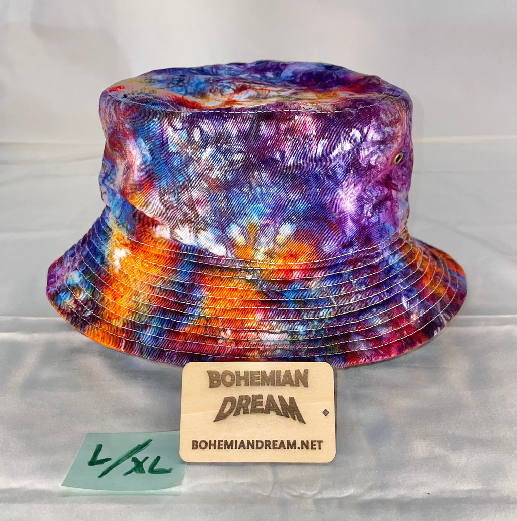 L/XL Short Brim Tiedye Bucket Hat