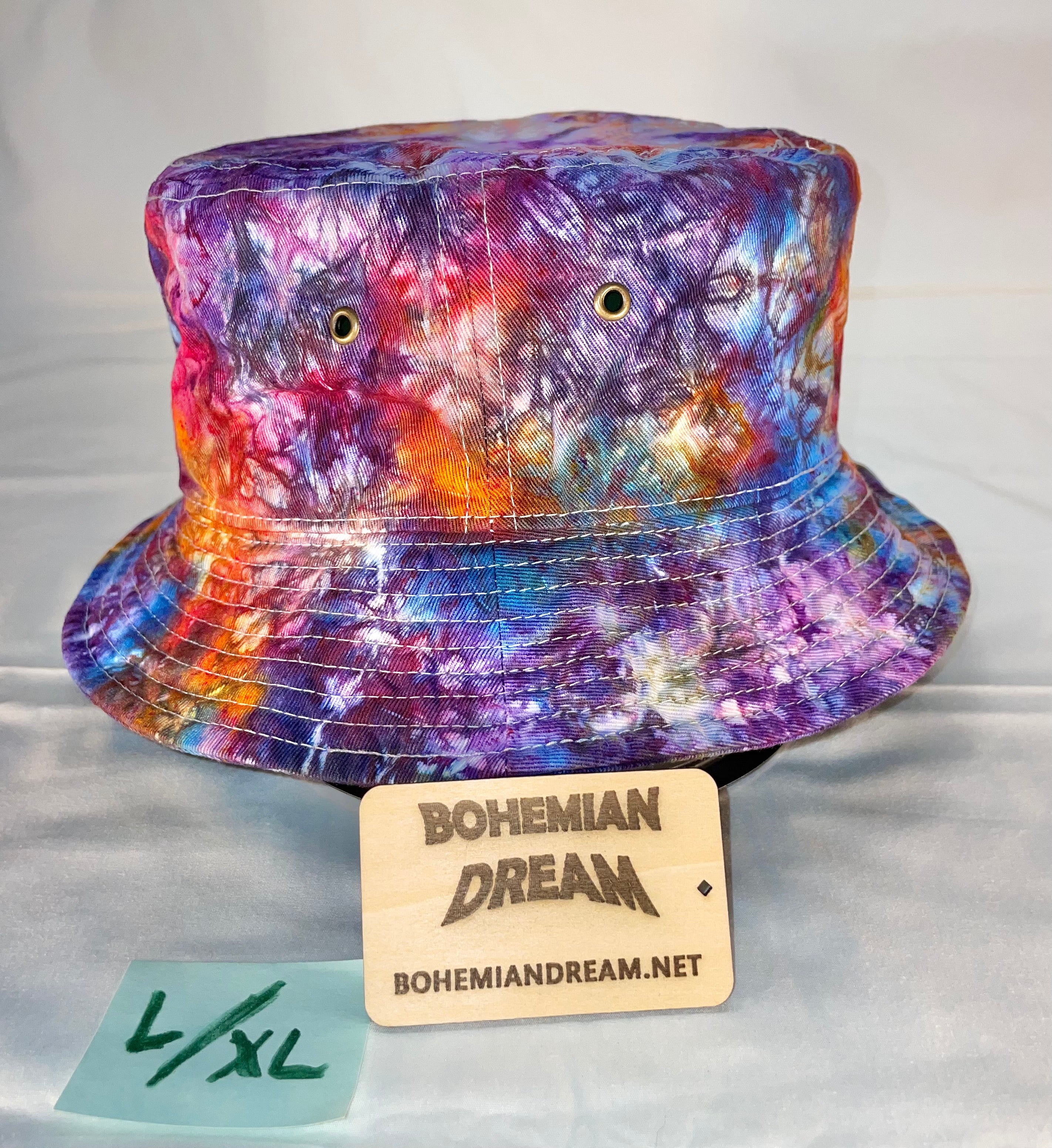L/XL Short Brim Tiedye Bucket Hat