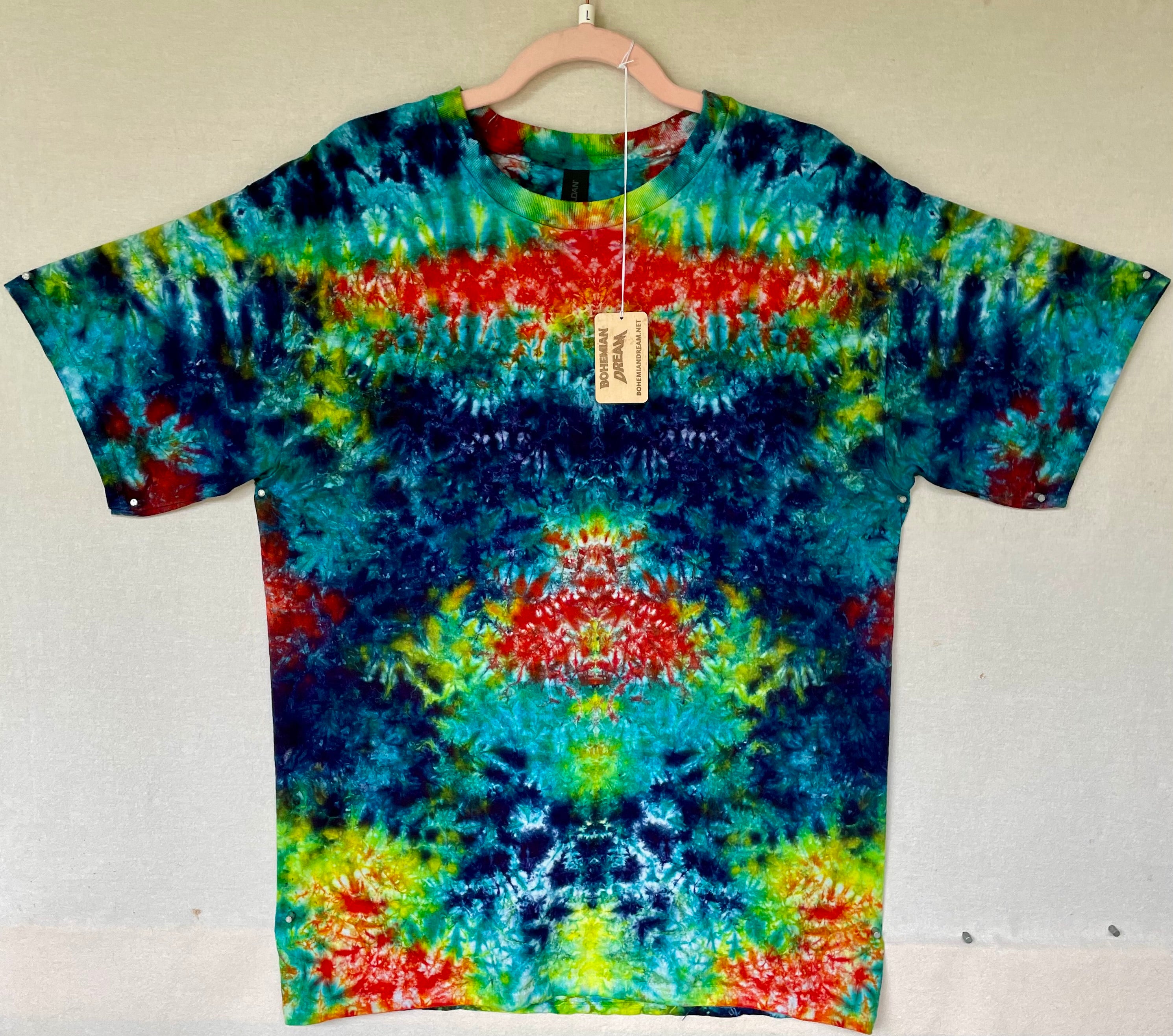L GILDAN tie-dye