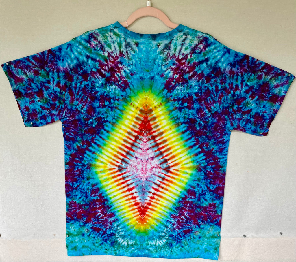 L GILDAN diamond tie-dye