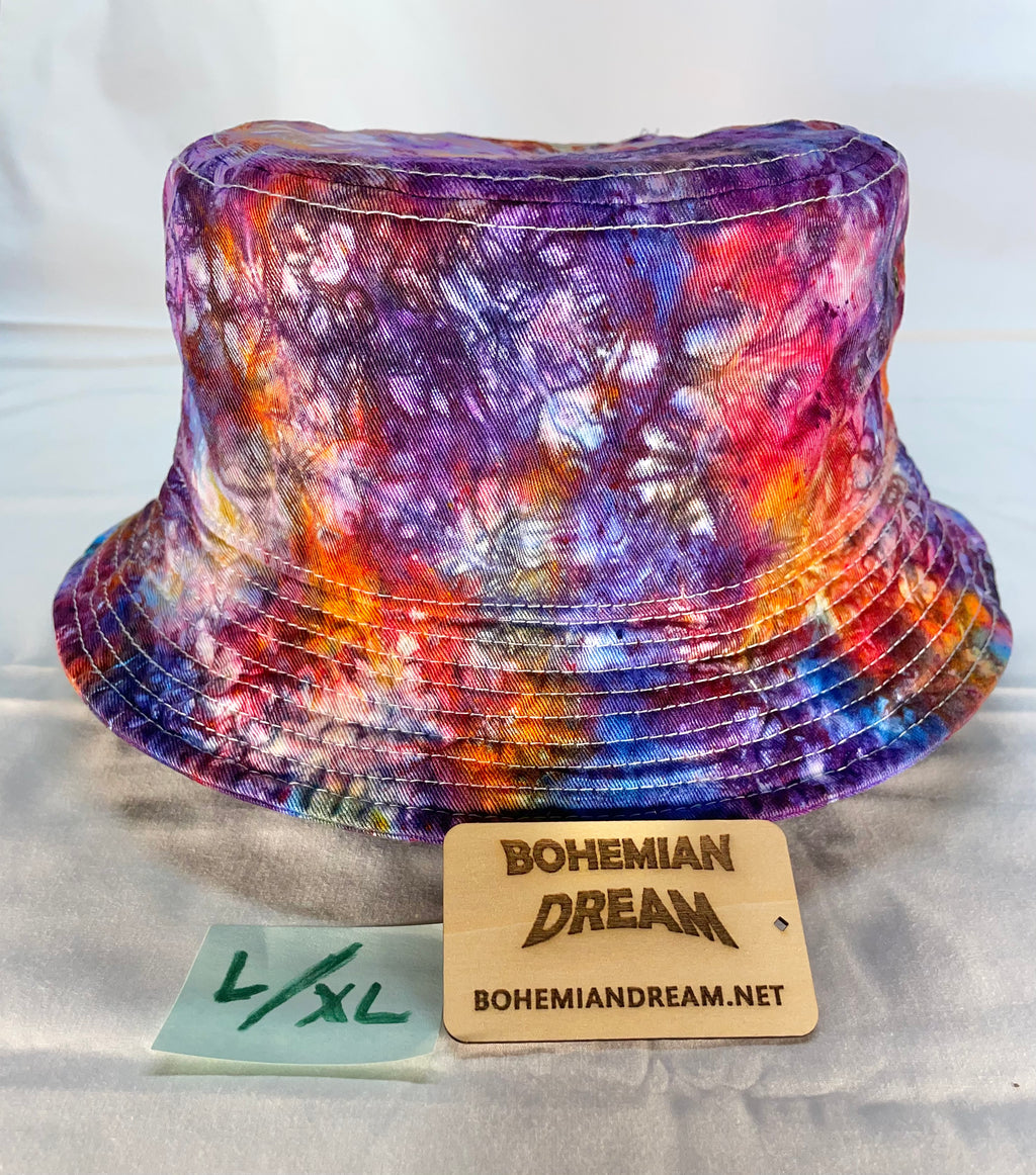 L/XL Short Brim Tiedye Bucket Hat