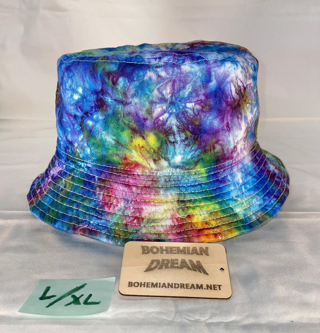 L/XL Short Brim Tiedye Bucket Hat