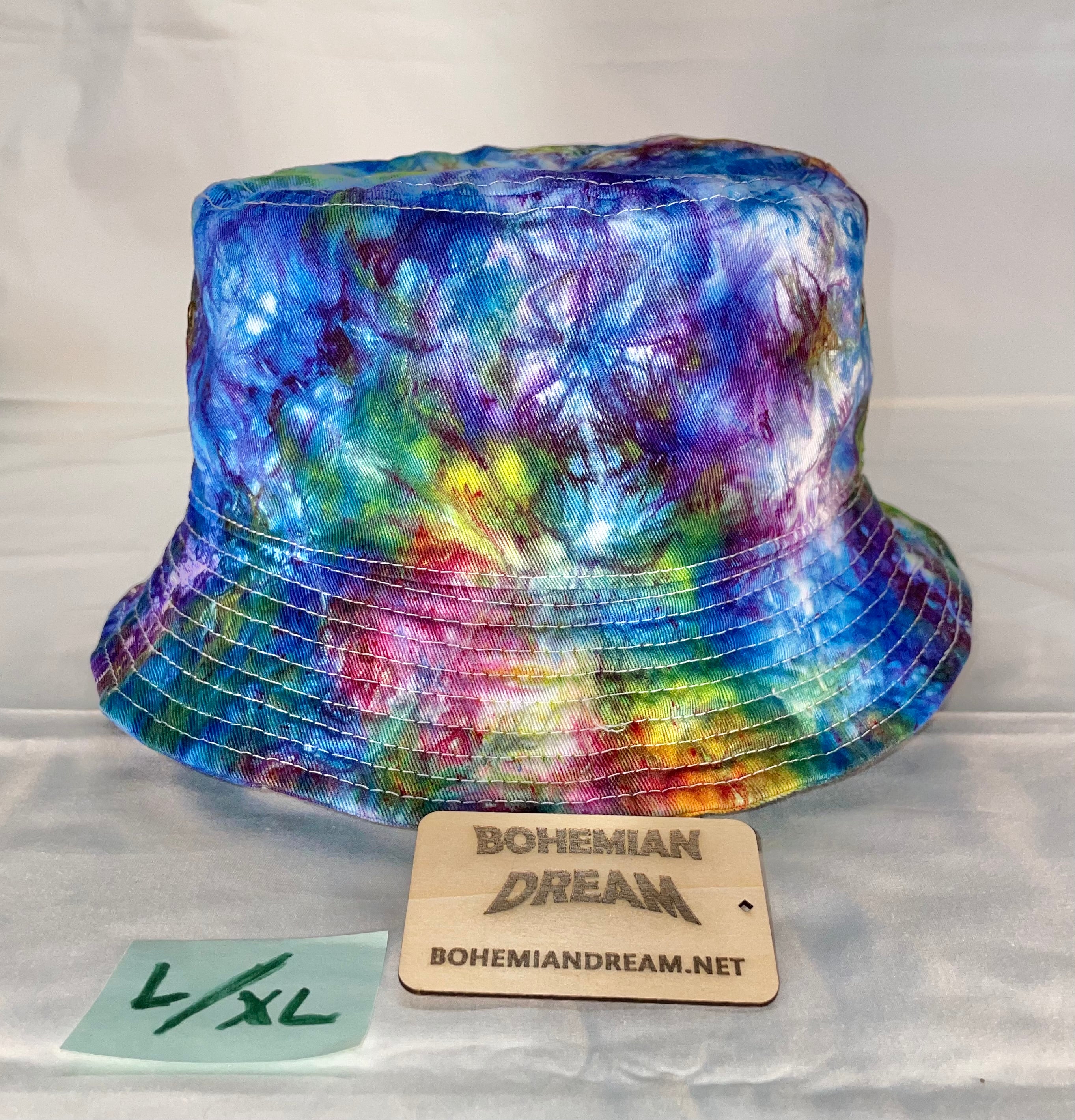 L/XL Short Brim Tiedye Bucket Hat