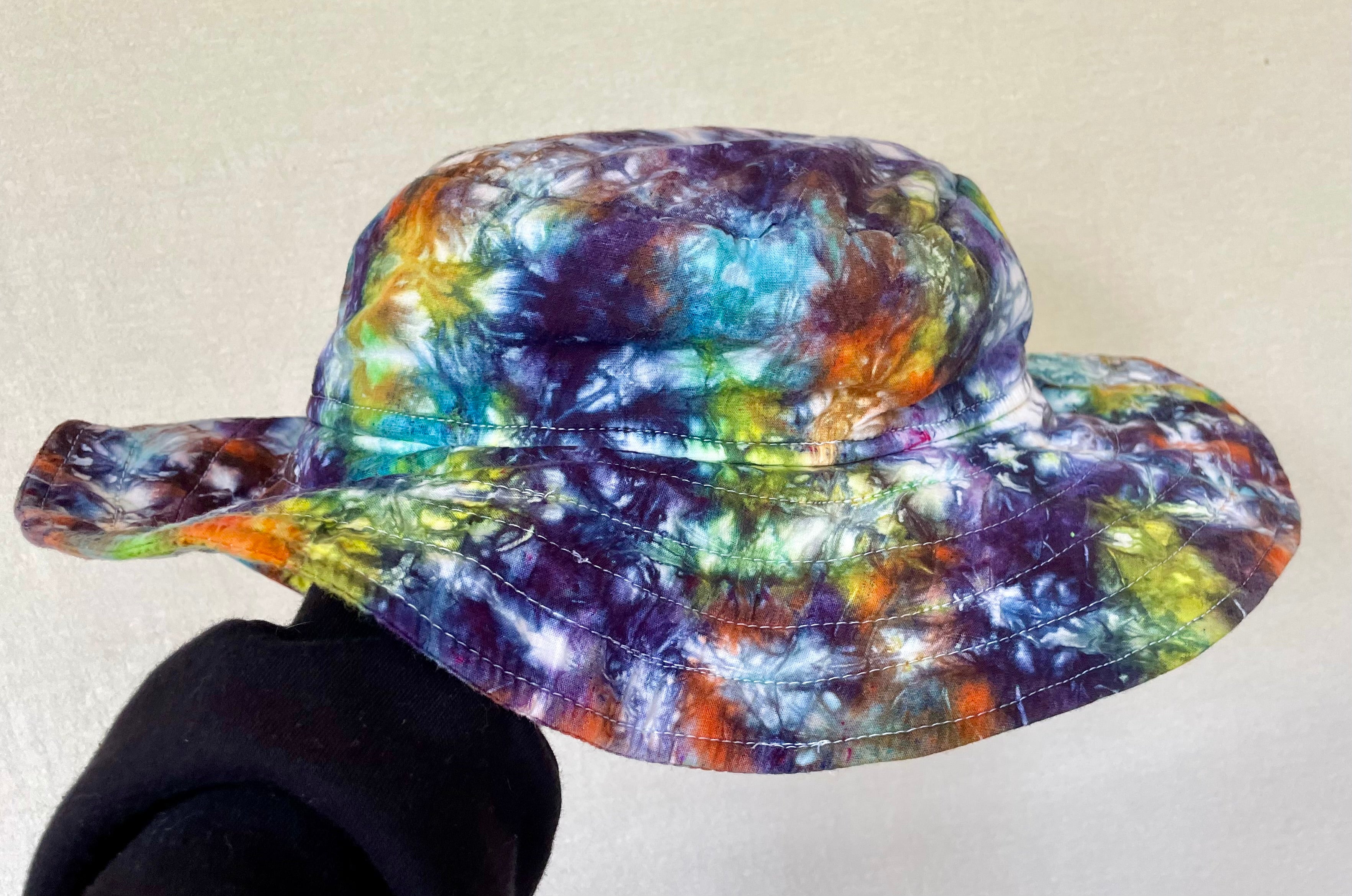 Large tie-dye hat