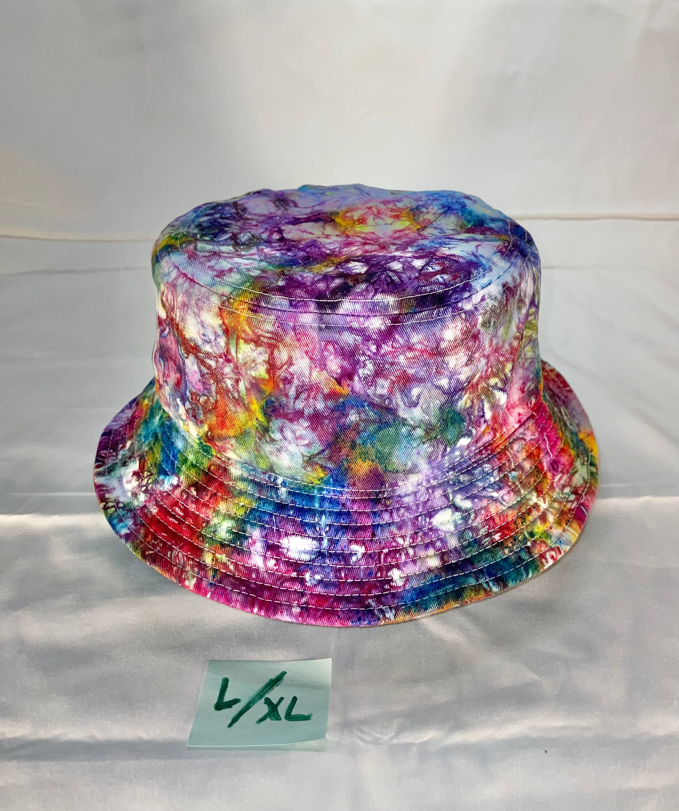 L/XL Short Brim Tiedye Bucket Hat