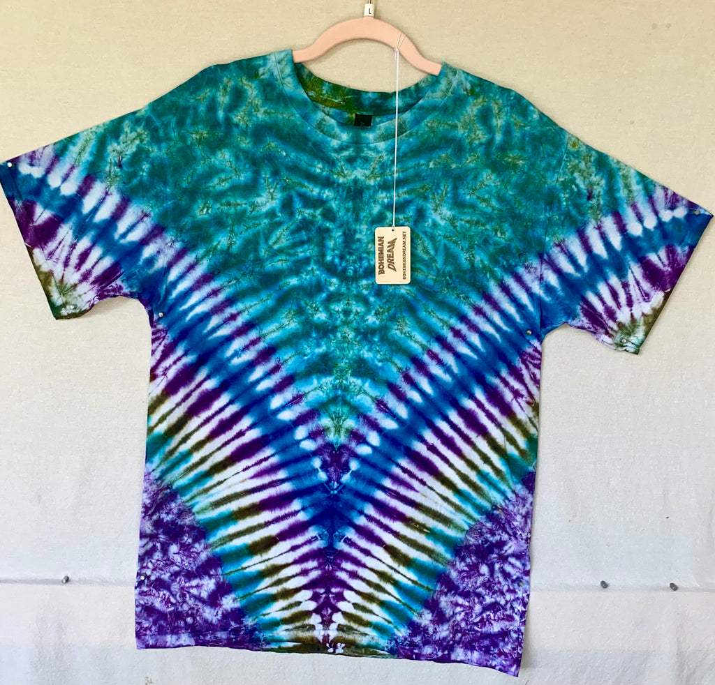 L GILDAN V tie-dye