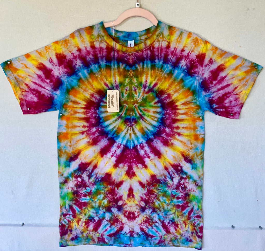 M GILDAN spider tie-dye
