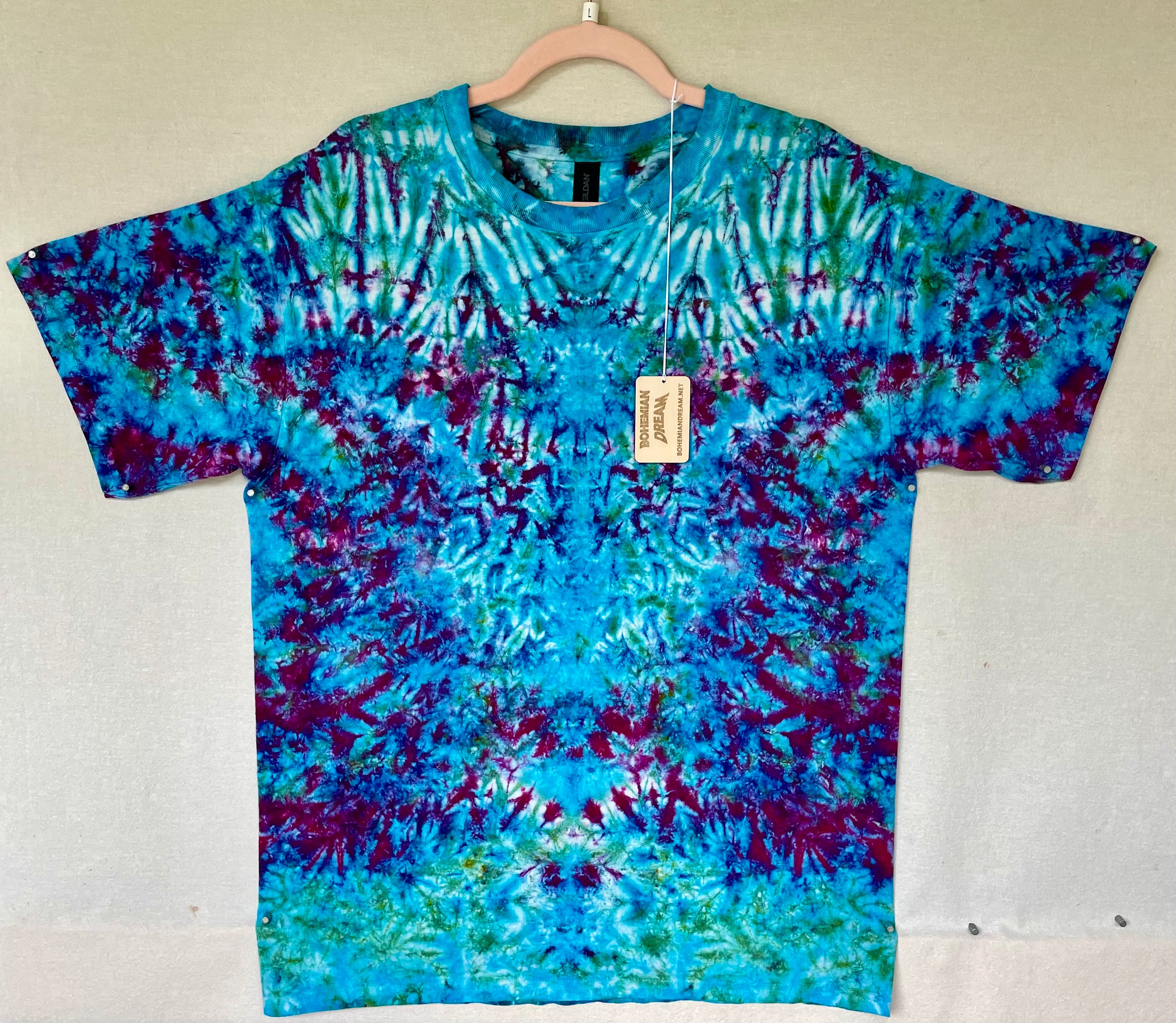 L GILDAN diamond tie-dye