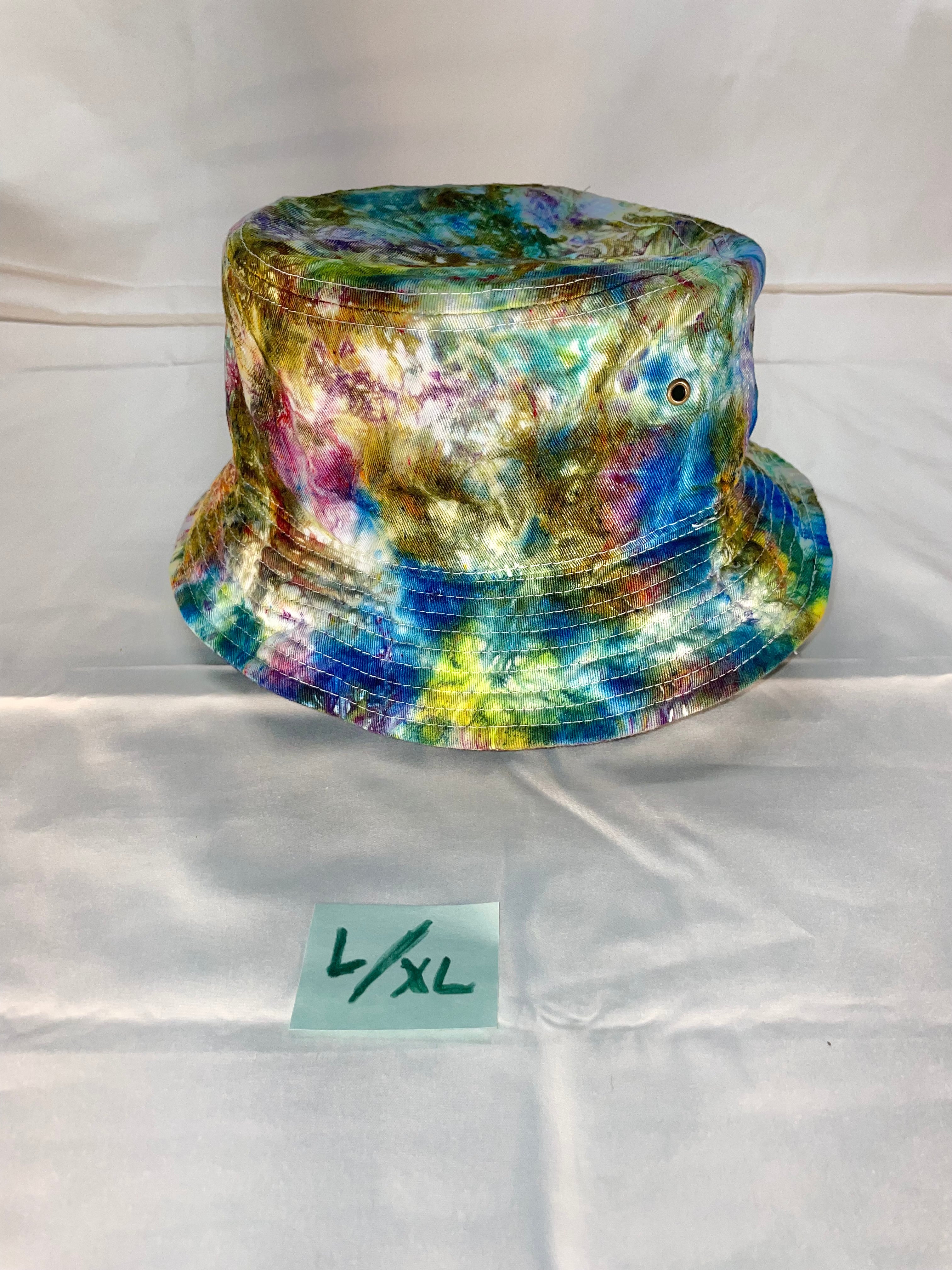 L/XL Short Brim Tiedye Bucket Hat