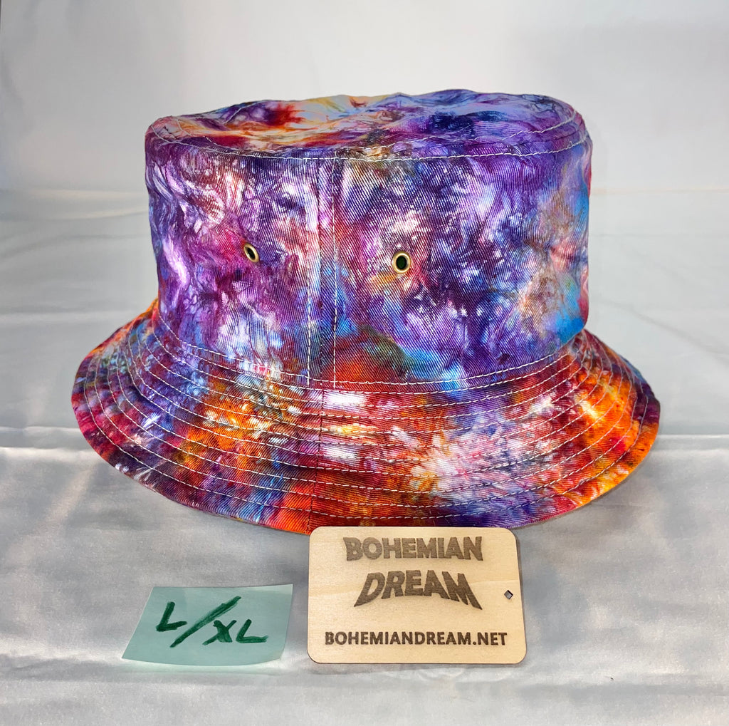 L/XL Short Brim Tiedye Bucket Hat