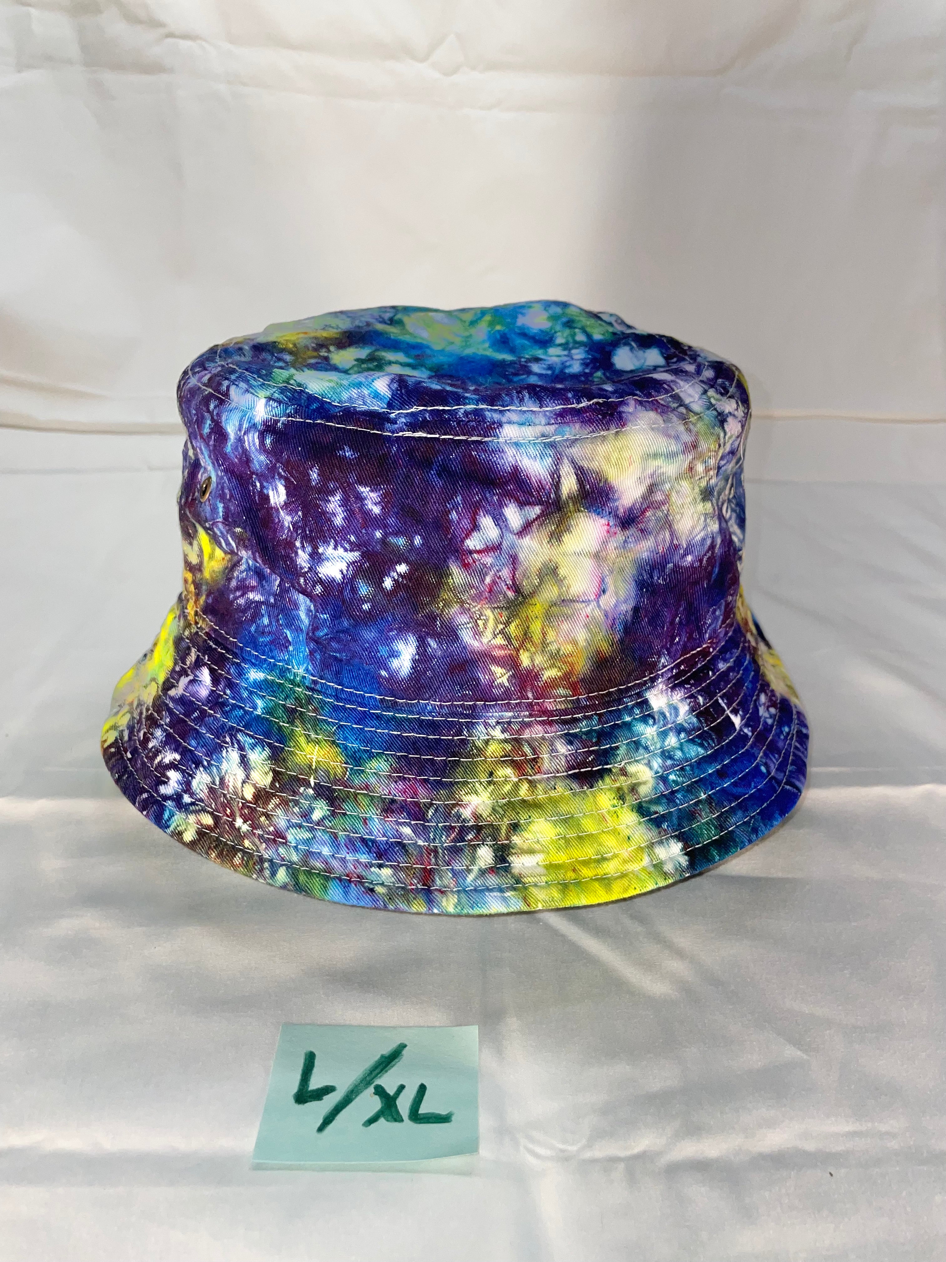 L/XL Short Brim Tiedye Bucket Hat