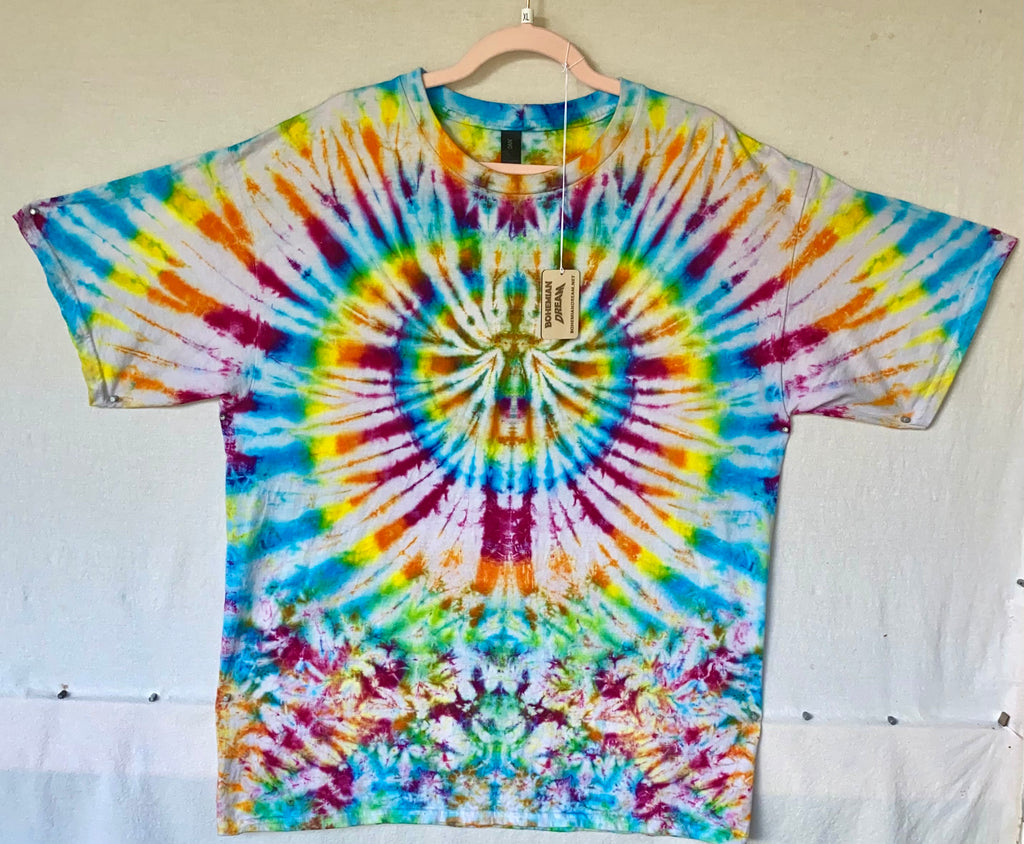 XL GILDAN spider tie-dye
