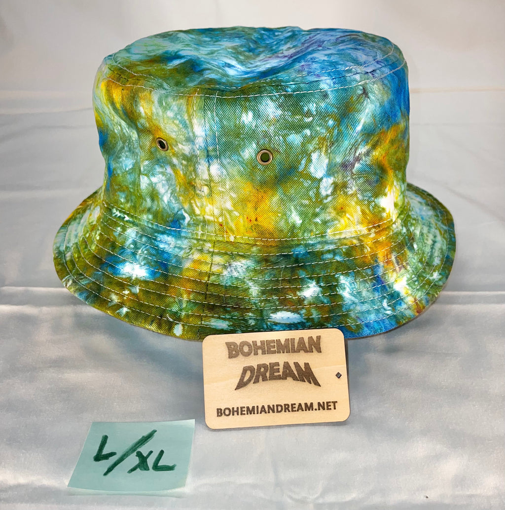 L/XL Short Brim Tiedye Bucket Hat