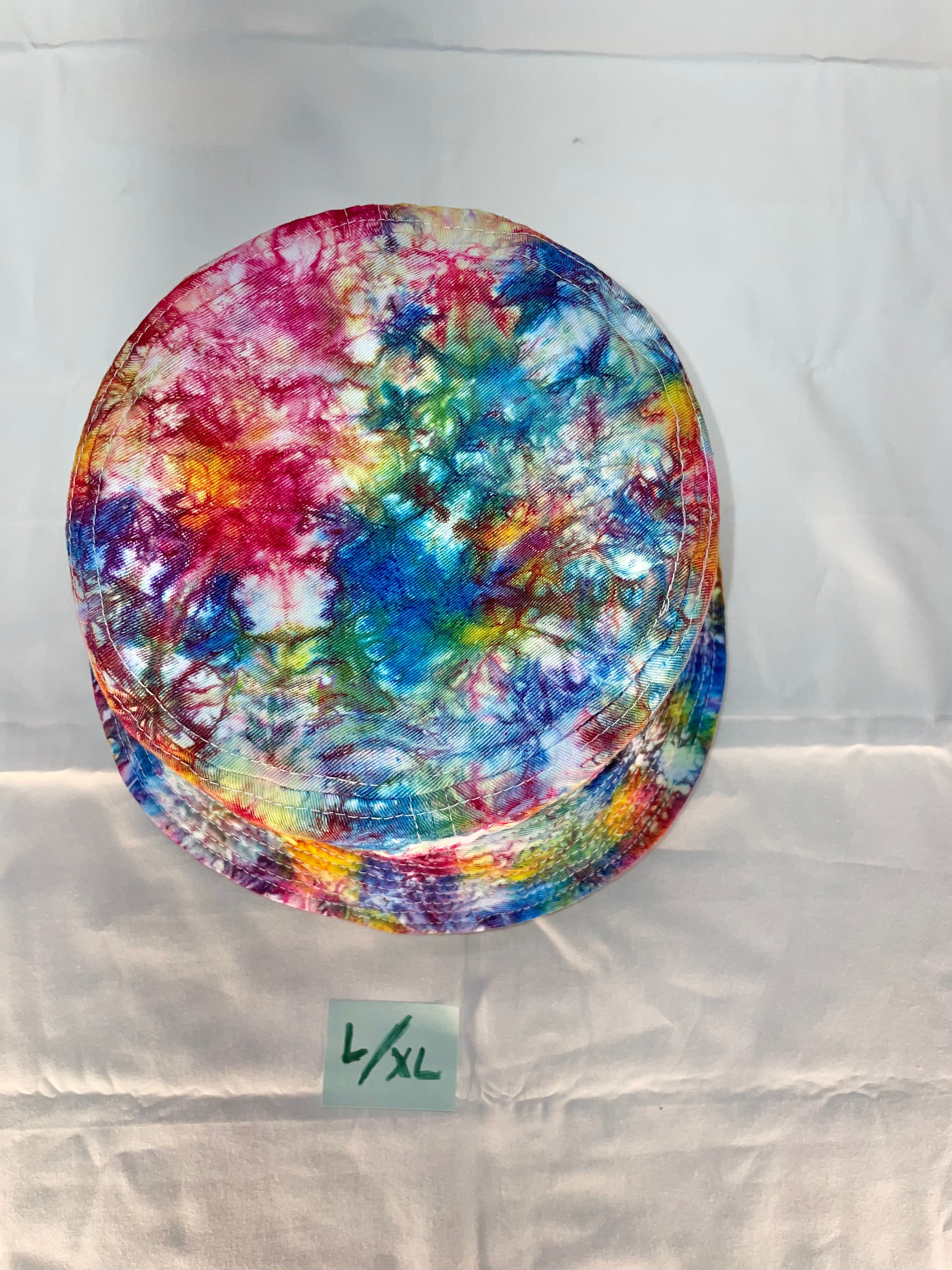 L/XL short Brim Tiedye Bucket Hat
