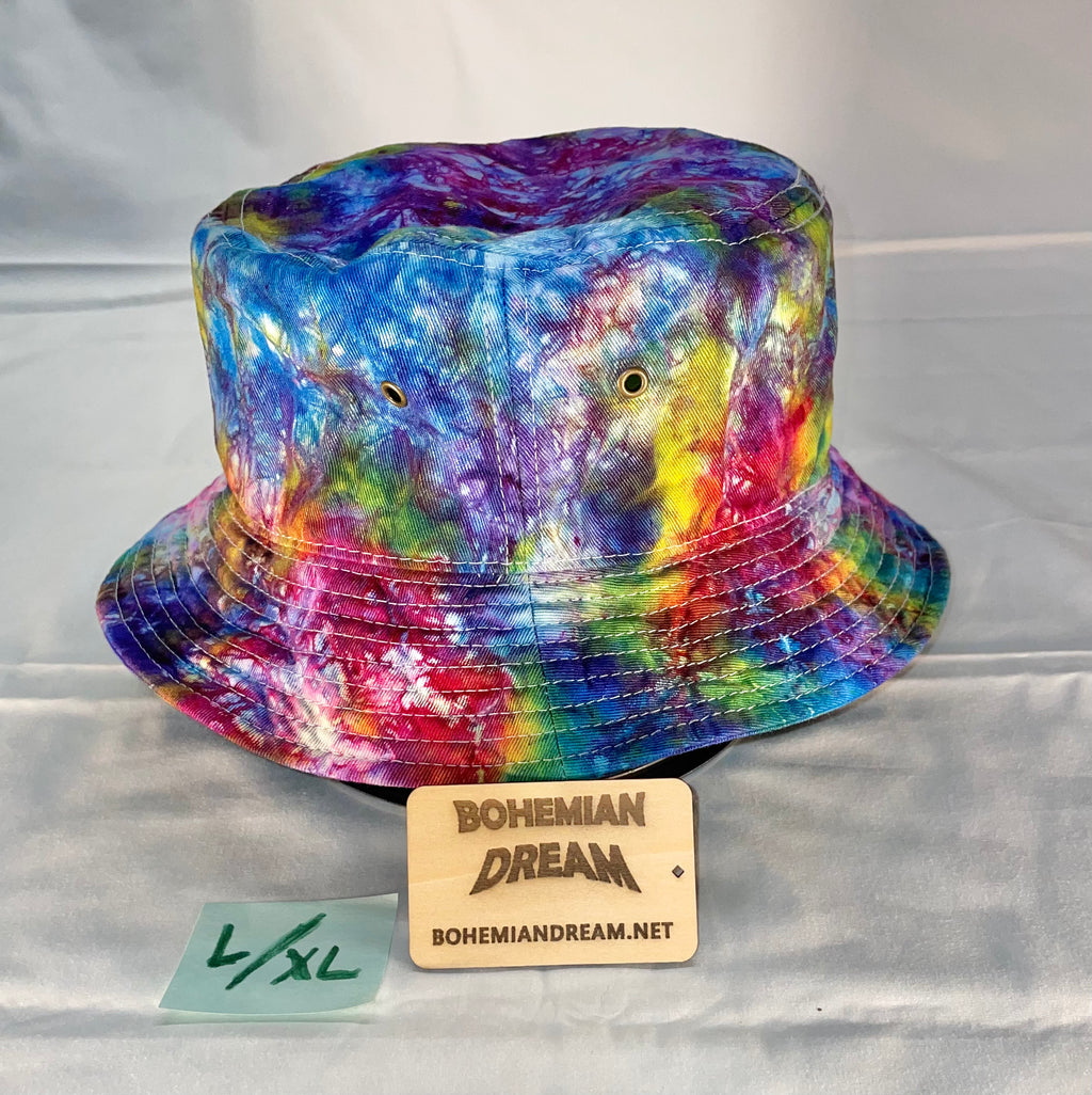 L/XL Short Brim Tiedye Bucket Hat