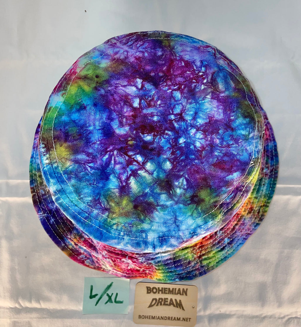 L/XL Short Brim Tiedye Bucket Hat