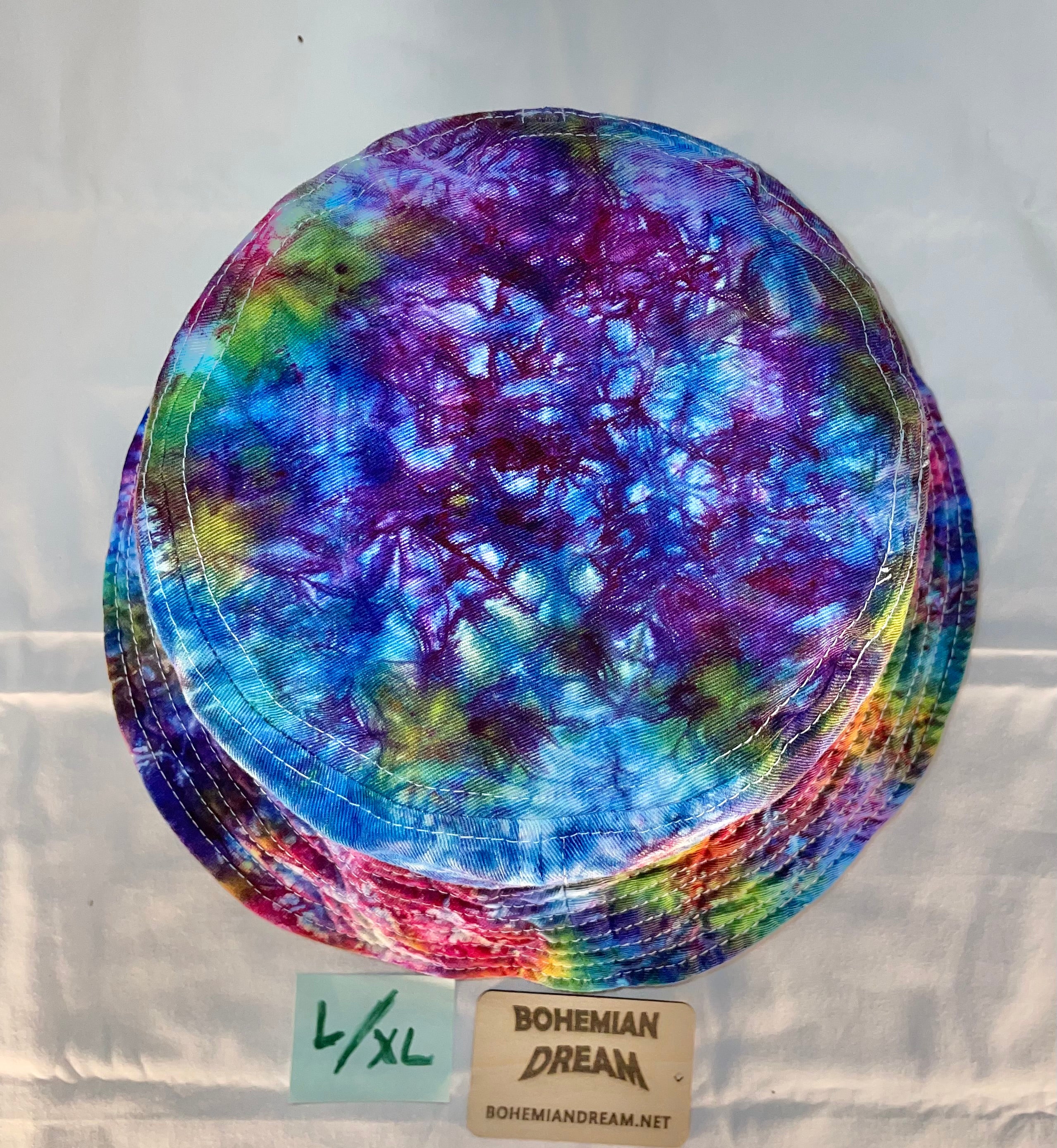 L/XL Short Brim Tiedye Bucket Hat