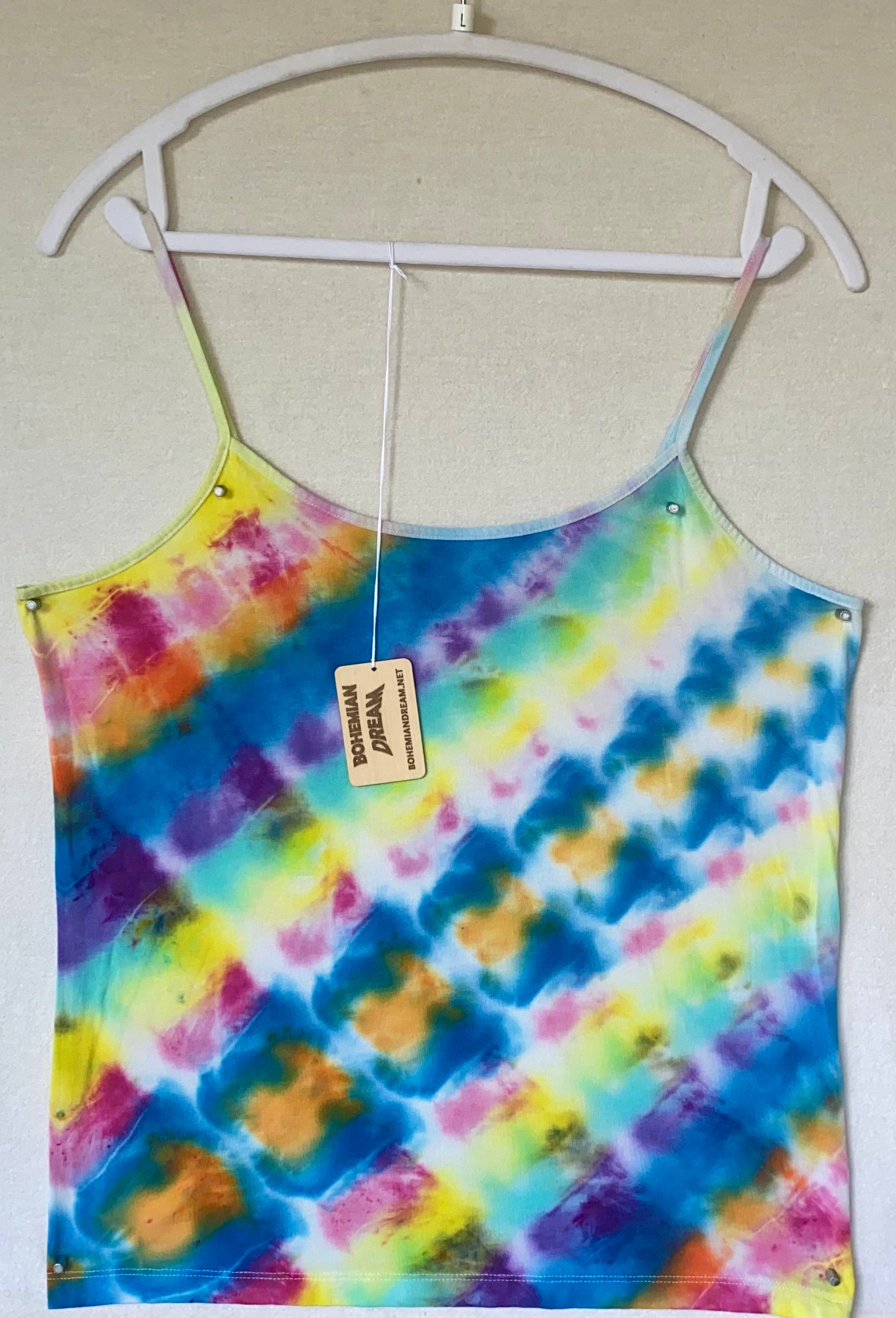 L TIME AND TRU diagonal tie-dye