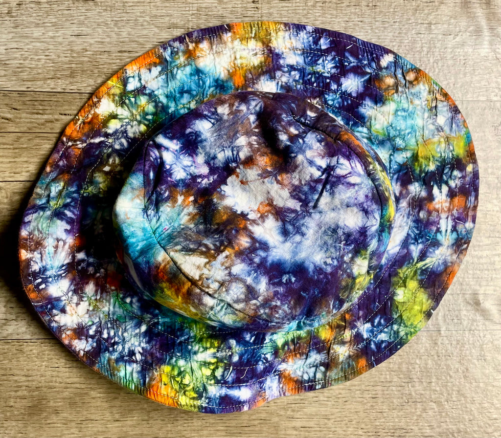Large tie-dye hat