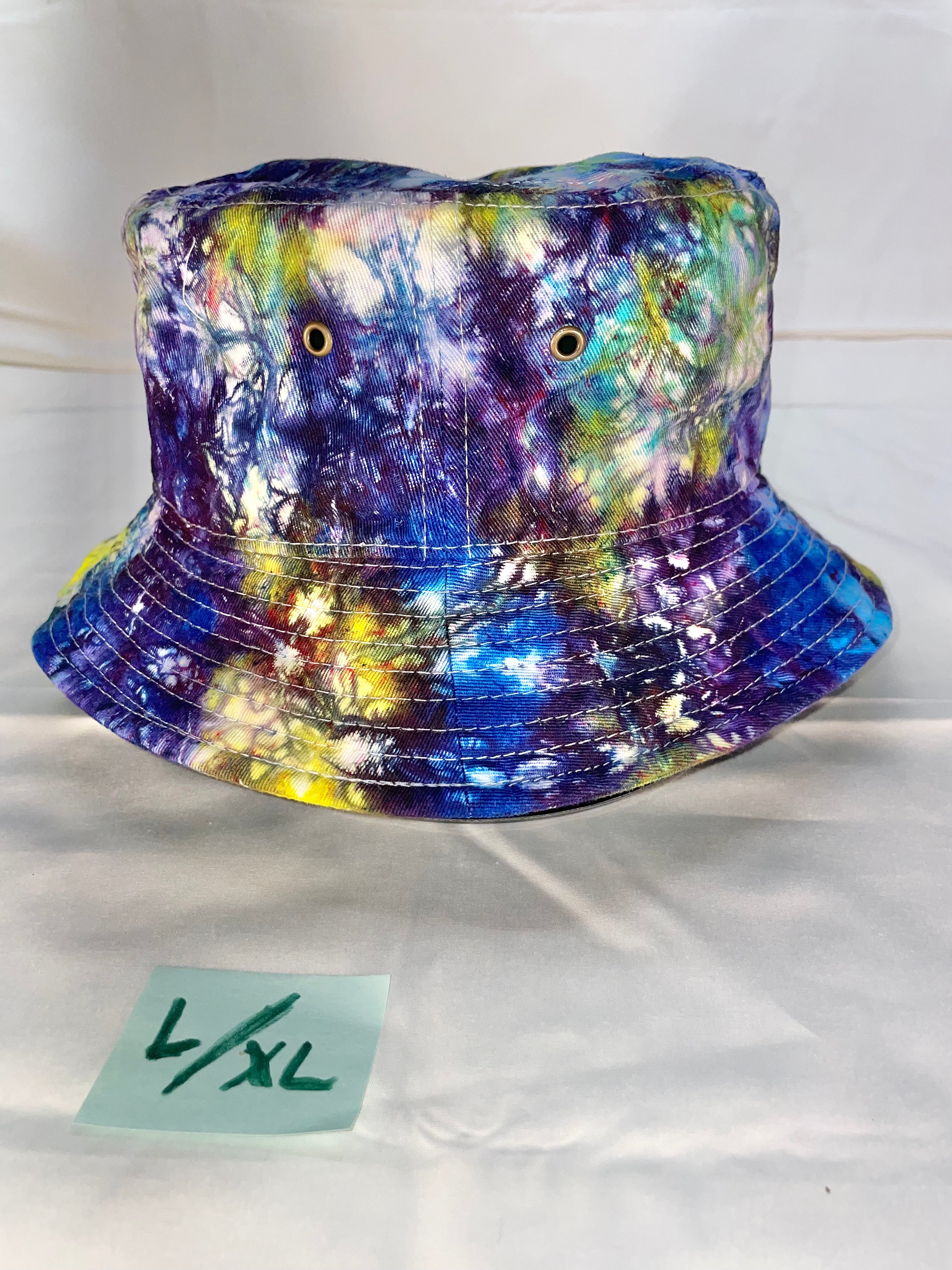 L/XL Short Brim Tiedye Bucket Hat