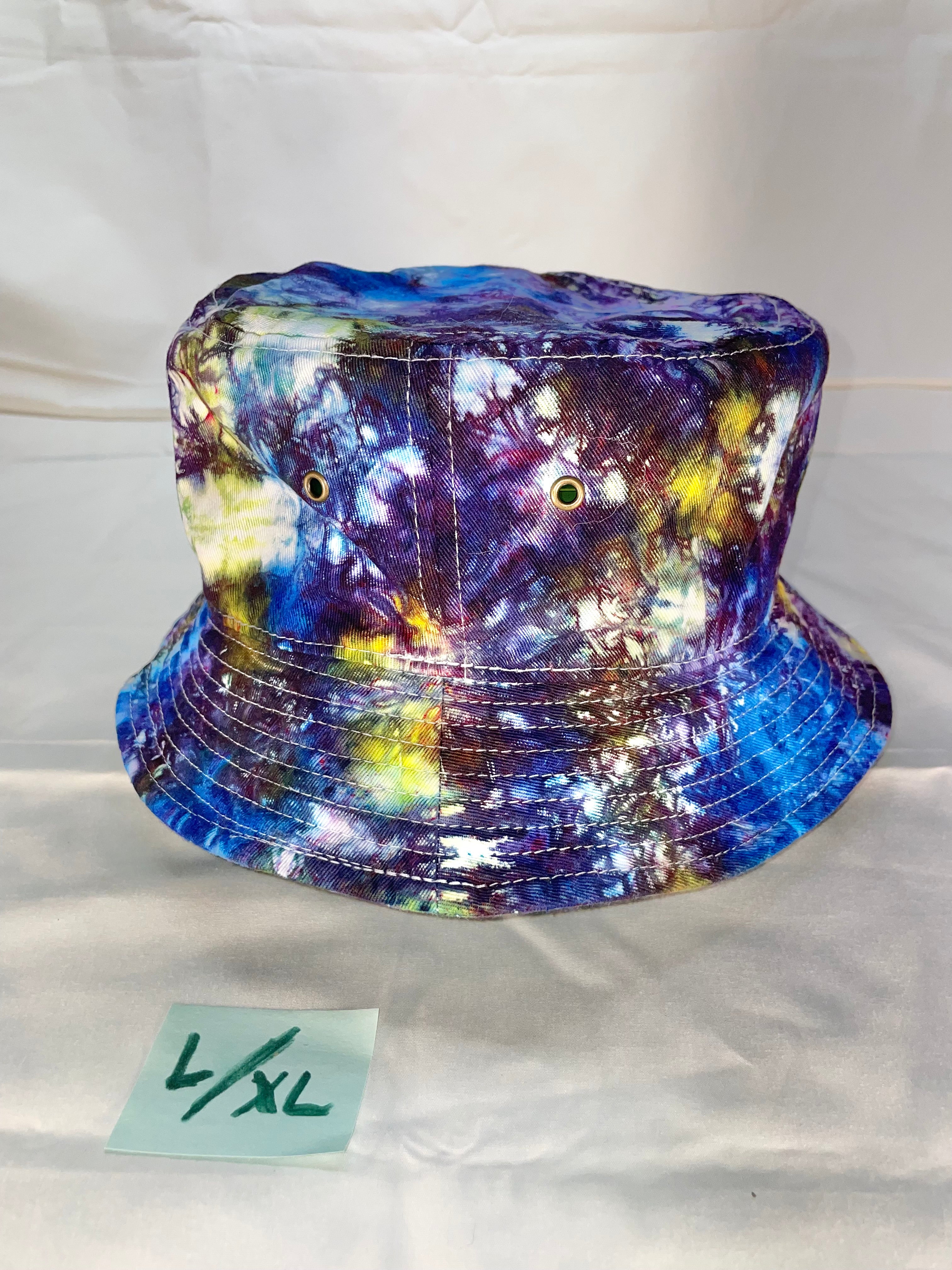 L/XL Short Brim Tiedye Bucket Hat