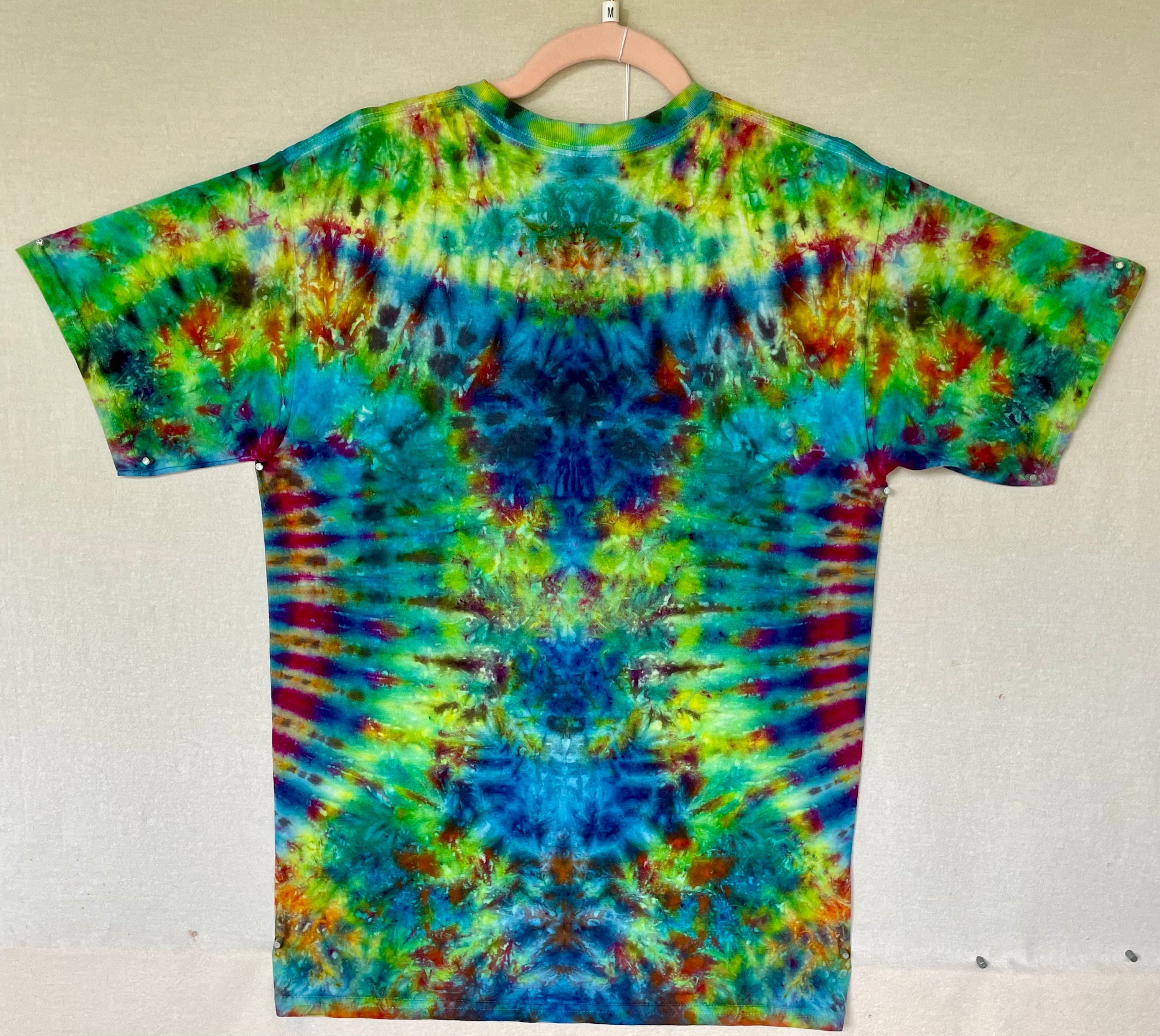 M GILDAN smiley tie-dye