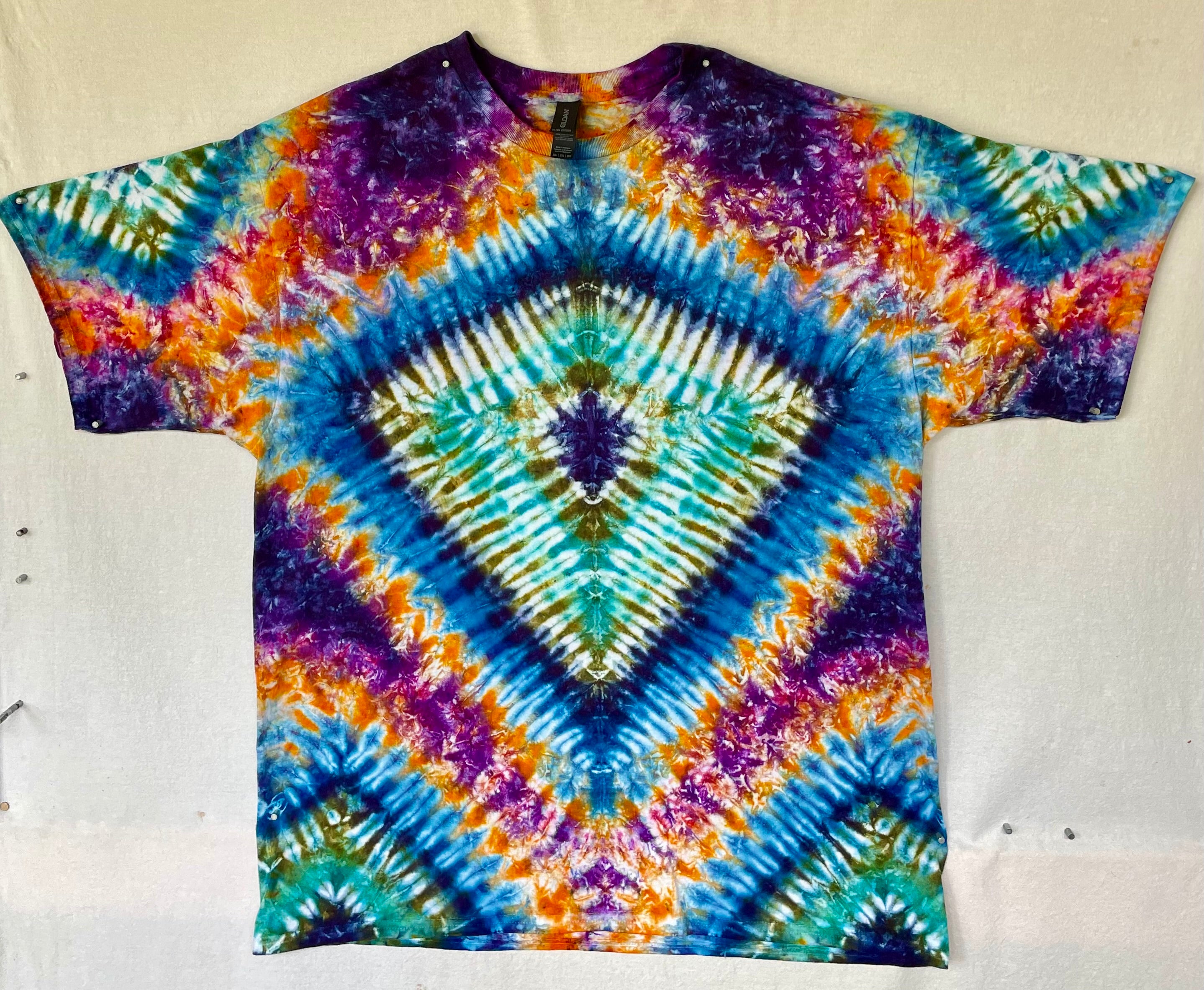 2XL GILDAN diamond tie-dye