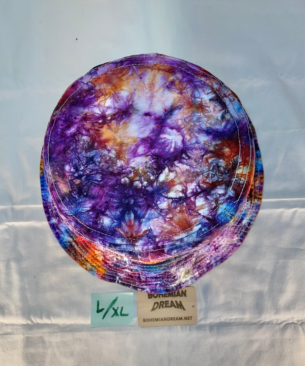 L/XL Short Brim Tiedye Bucket Hat