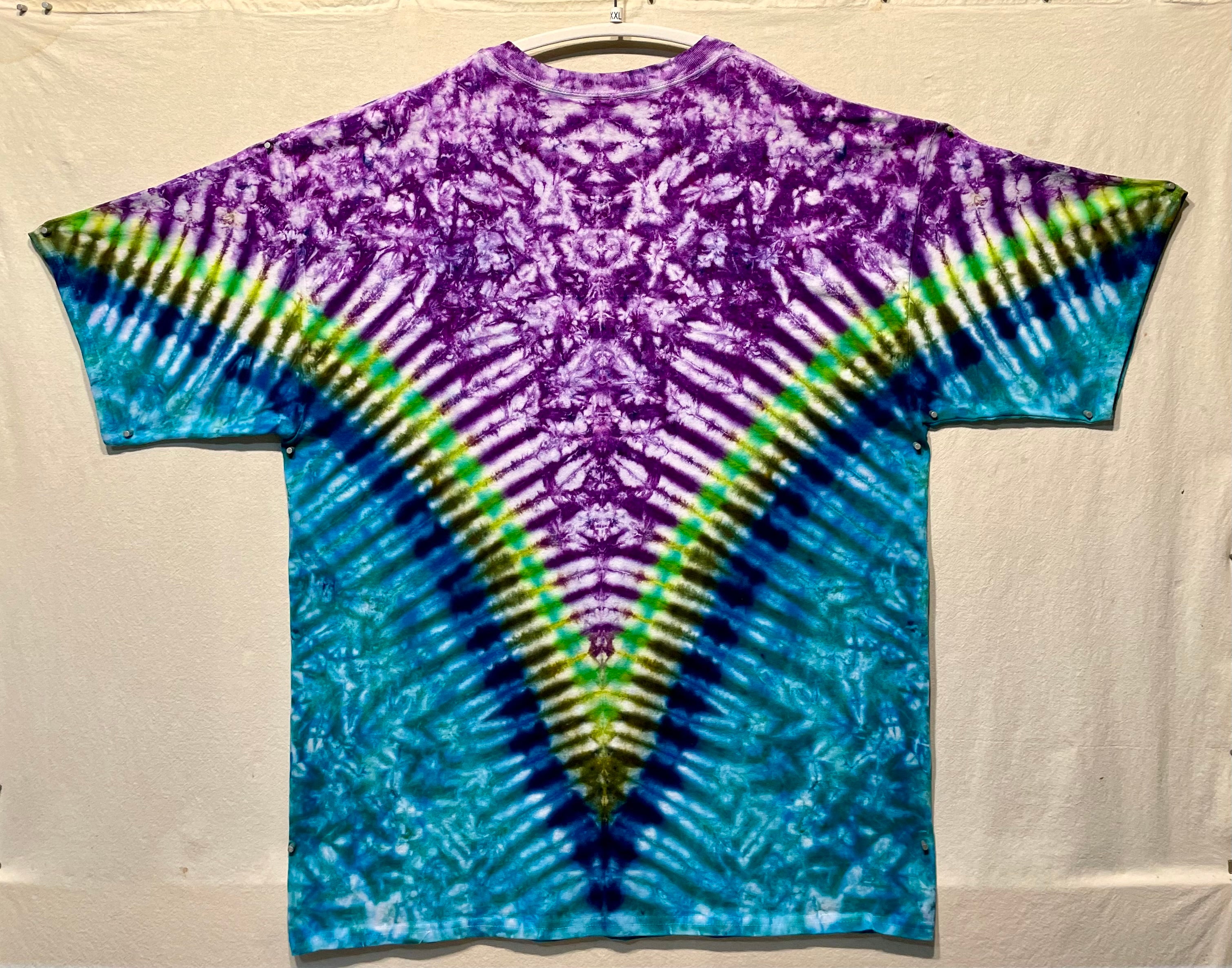 2XL V Tie-Dye GILDAN T-Shirt