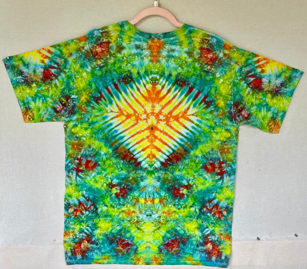 L GILDAN diamond tie-dye