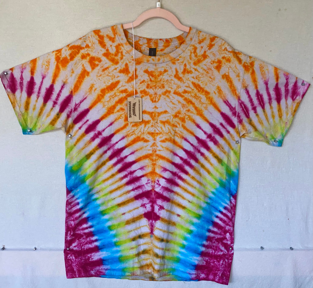 L GILDAN V tie-dye