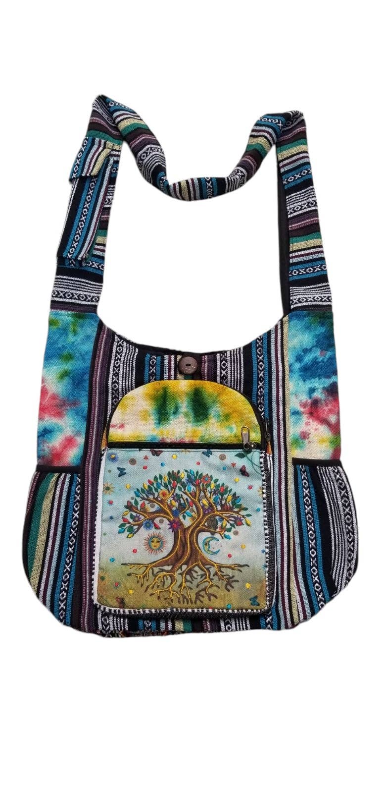 Tie Dye Side Pocket Tree of life Bag KFC2801