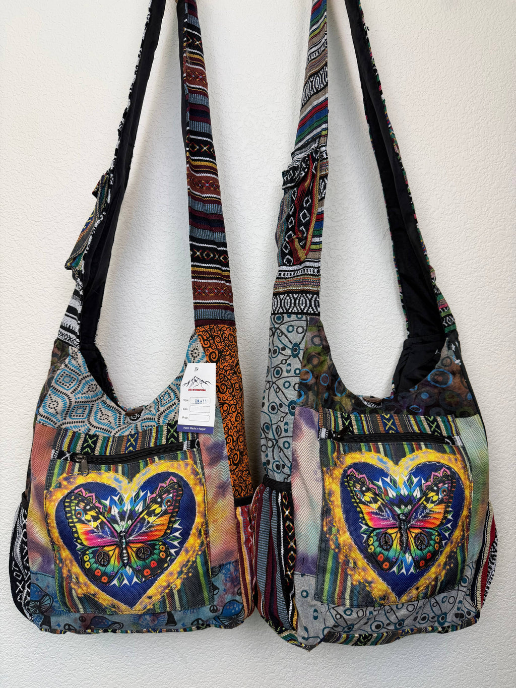 Hobo Bag with Colorful Butterfly Embroidery- Everyday Bag!